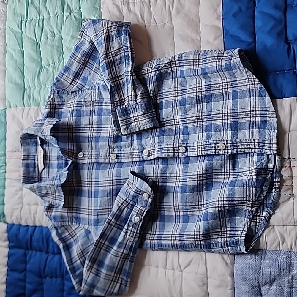Janie & Jack long sleeve button down shirt size 5